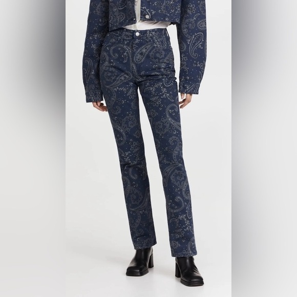 *NWT* WeWoreWhat REVOLVE The Icon Jean Paisley Print Night Sky Size 31 - Picture 4 of 5